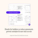Vanity joinery construction details for builders from the design pack